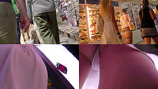 Mouthwatering ass of a blonde in best upskirts mov