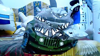 fuck inflatable shark and car