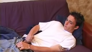 When young Sean Cage unzips his pants, he pulls out his stiff cock
