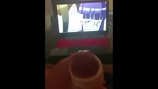 Masturbating to Futanari Hentai -Cumshot-