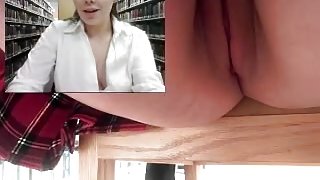 Masturbating And Squirting In A Library