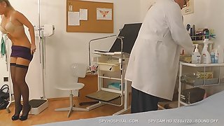 Classy girl at gyno doctor caught on spy cam